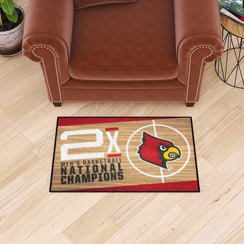 Louisville Cardinals Dynasty Starter Mat Accent Rug - 19in. x 30in.
