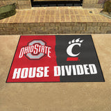 House Divided - Ohio St / Cincinnati Rug 34 in. x 42.5 in.