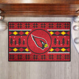 Arizona Cardinals Holiday Sweater Starter Mat Accent Rug - 19in. x 30in.