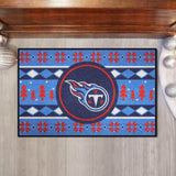 Tennessee Titans Holiday Sweater Starter Mat Accent Rug - 19in. x 30in.