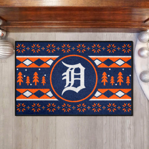 Detroit Tigers Holiday Sweater Starter Mat Accent Rug - 19in. x 30in.