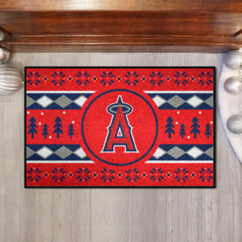 Los Angeles Angels Holiday Sweater Starter Mat Accent Rug - 19in. x 30in.