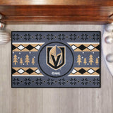 Vegas Golden Knights Holiday Sweater Starter Mat Accent Rug - 19in. x 30in.