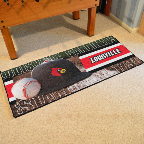 Louisville Cardinals Baseball Runner Rug - 30in. x 72in.