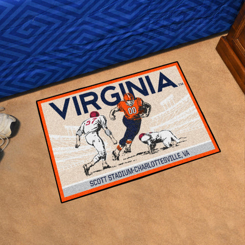 Virginia Cavaliers Starter Mat Accent Rug - 19in. x 30in. Ticket Stub Starter Mat