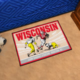 Wisconsin Badgers Starter Mat Accent Rug - 19in. x 30in. Ticket Stub Starter Mat