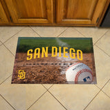 San Diego Padres Rubber Scraper Door Mat, Firar Logo