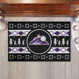 Colorado Rockies Holiday Sweater Starter Mat Accent Rug - 19in. x 30in.