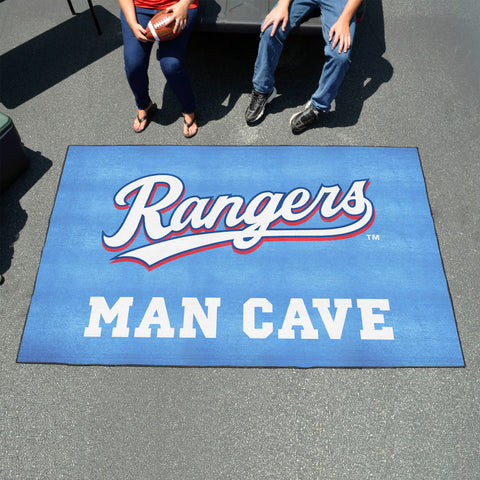 Texas Rangers Man Cave Ulti-Mat Rug - 5ft. x 8ft.