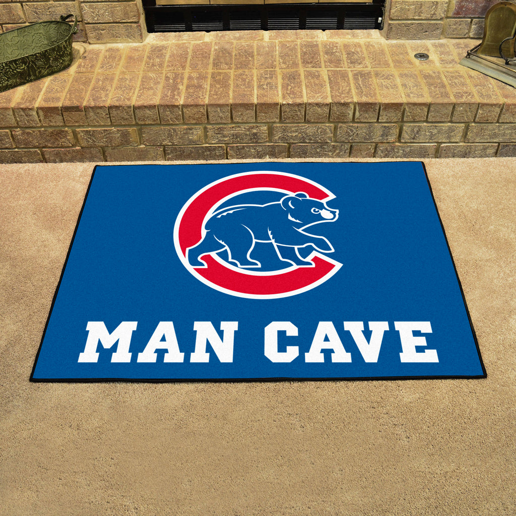 Chicago Cubs Man Cave All-Star Rug - 34 in. x 42.5 in.