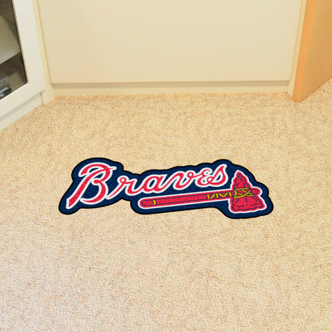 Atlanta Braves Mascot Rug  "Braves" Script Logo