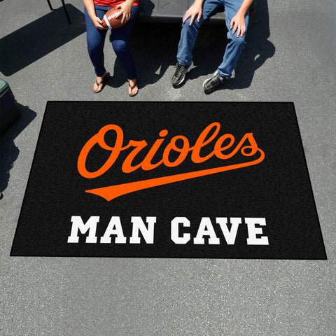 Baltimore Orioles Man Cave Ulti-Mat Rug - 5ft. x 8ft. "Orioles" Logo