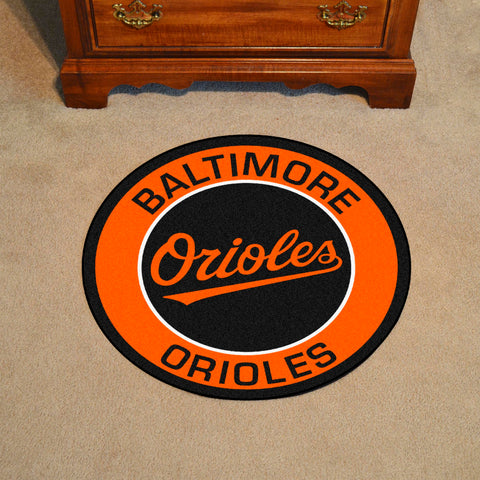 Baltimore Orioles Roundel Rug - 27in. Diameter "Orioles" Logo