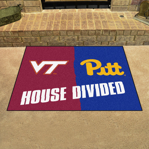 House Divided - Virginia Tech / Pittsburg Rug 34 in. x 42.5 in.