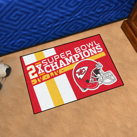 Kansas City Chiefs Dynasty Starter Mat Accent Rug - 19in. x 30in.