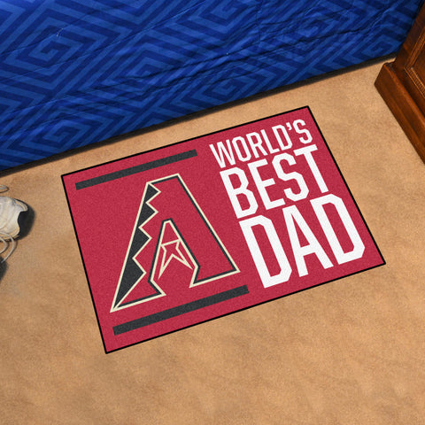 Arizona Diamondbacks Starter Mat Accent Rug - 19in. x 30in. World's Best Dad Starter Mat