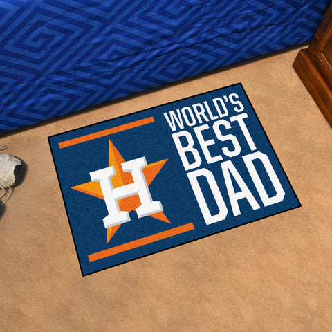 Houston Astros Starter Mat Accent Rug - 19in. x 30in. World's Best Dad Starter Mat