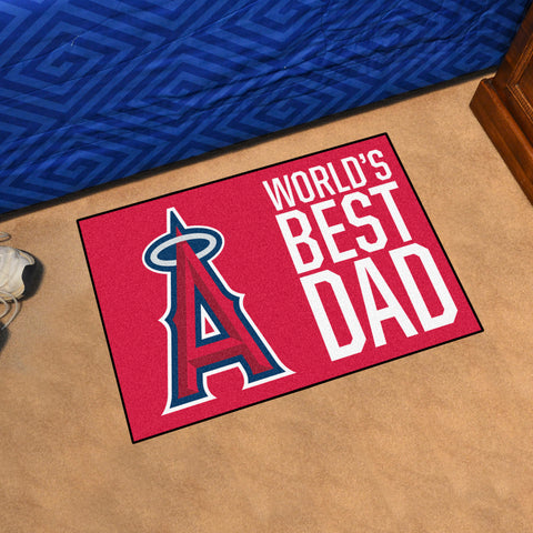 Los Angeles Angels Starter Mat Accent Rug - 19in. x 30in. World's Best Dad Starter Mat