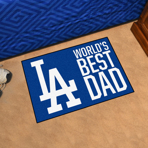 Los Angeles Dodgers Starter Mat Accent Rug - 19in. x 30in. World's Best Dad Starter Mat