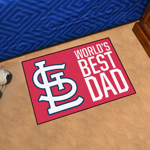 St. Louis Cardinals Starter Mat Accent Rug - 19in. x 30in. World's Best Dad Starter Mat