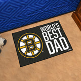 Boston Bruins Starter Mat Accent Rug - 19in. x 30in. World's Best Dad Starter Mat