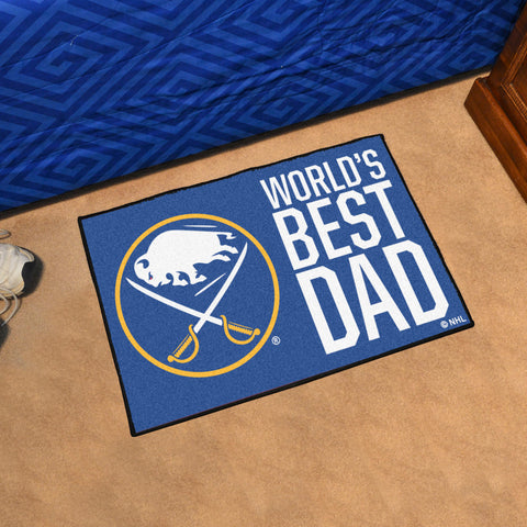 Buffalo Sabres Starter Mat Accent Rug - 19in. x 30in. World's Best Dad Starter Mat