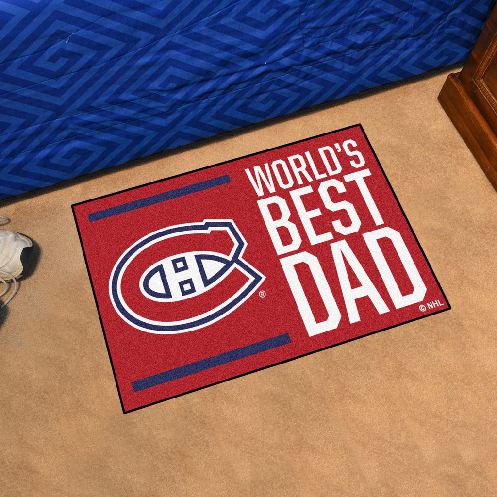 Montreal Canadiens Starter Mat Accent Rug - 19in. x 30in. World's Best Dad Starter Mat