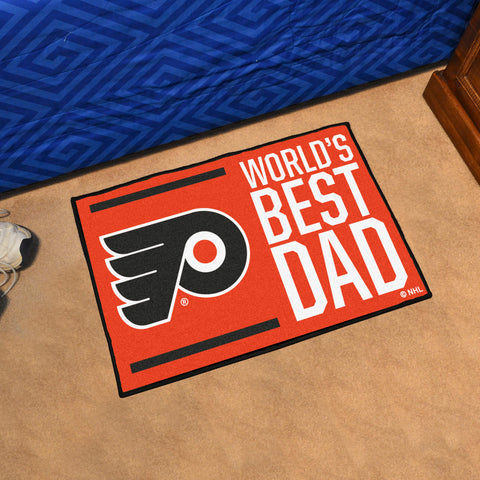 Philadelphia Flyers Starter Mat Accent Rug - 19in. x 30in. World's Best Dad Starter Mat