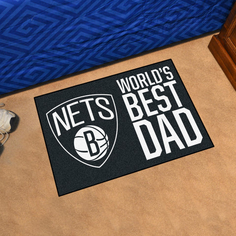 Brooklyn Nets Starter Mat Accent Rug - 19in. x 30in. World's Best Dad Starter Mat
