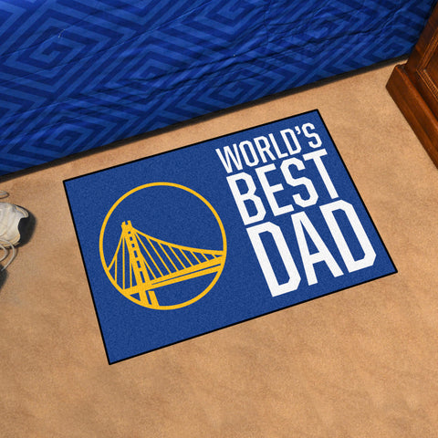 Golden State Warriors Starter Mat Accent Rug - 19in. x 30in. World's Best Dad Starter Mat