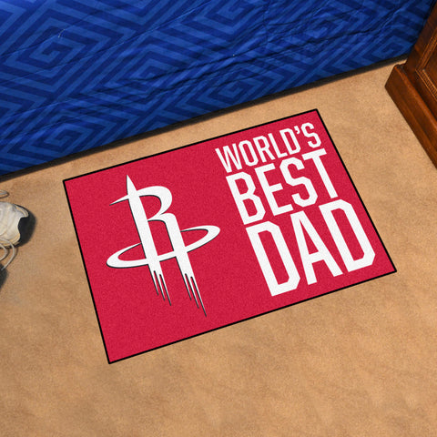 Houston Rockets Starter Mat Accent Rug - 19in. x 30in. World's Best Dad Starter Mat