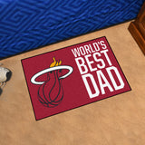 Miami Heat Starter Mat Accent Rug - 19in. x 30in. World's Best Dad Starter Mat