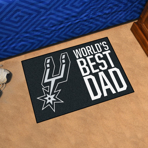 San Antonio Spurs Starter Mat Accent Rug - 19in. x 30in. World's Best Dad Starter Mat