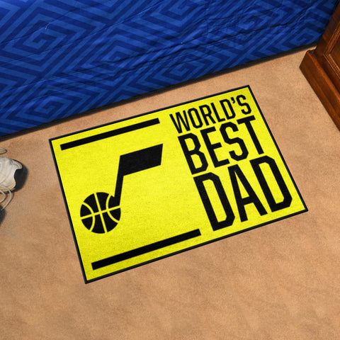 Utah Jazz Starter Mat Accent Rug - 19in. x 30in. World's Best Dad Starter Mat