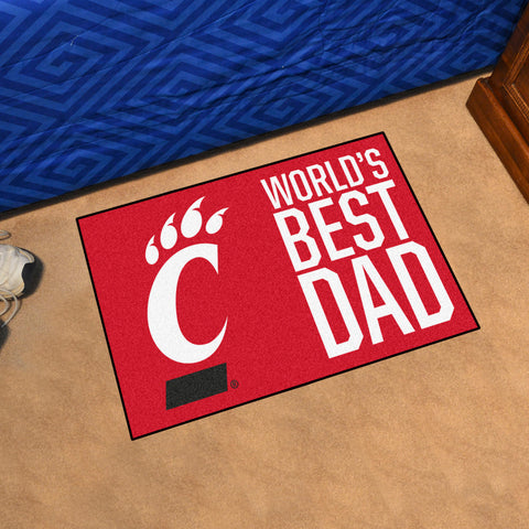 Cincinnati Bearcats Starter Mat Accent Rug - 19in. x 30in. World's Best Dad Starter Mat