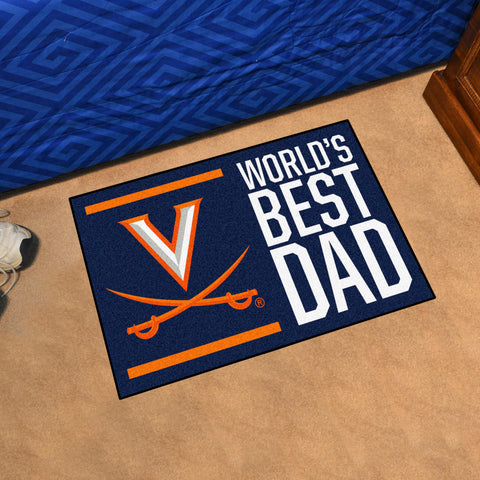 Virginia Cavaliers Starter Mat Accent Rug - 19in. x 30in. World's Best Dad Starter Mat