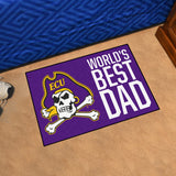 East Carolina Pirates Starter Mat Accent Rug - 19in. x 30in. World's Best Dad Starter Mat