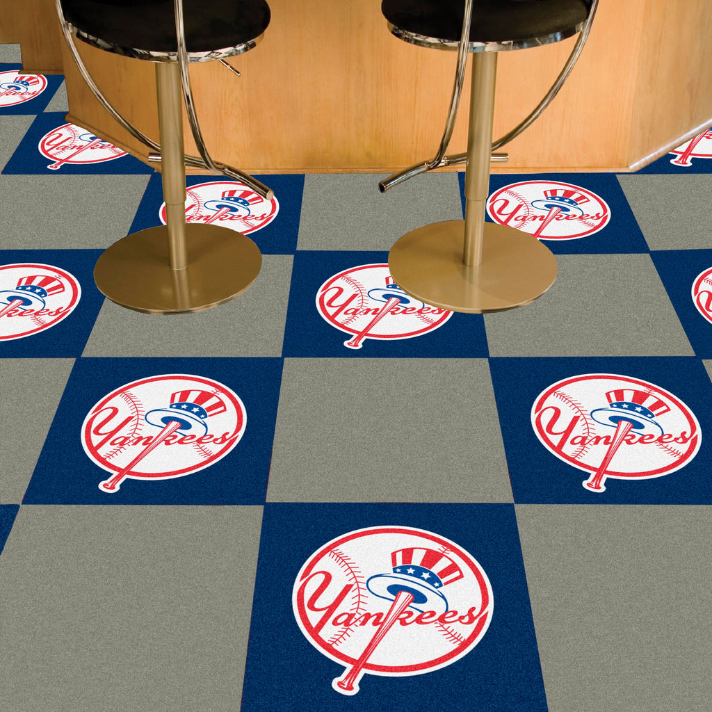 New York Yankees Team Carpet Tiles - 45 Sq Ft.