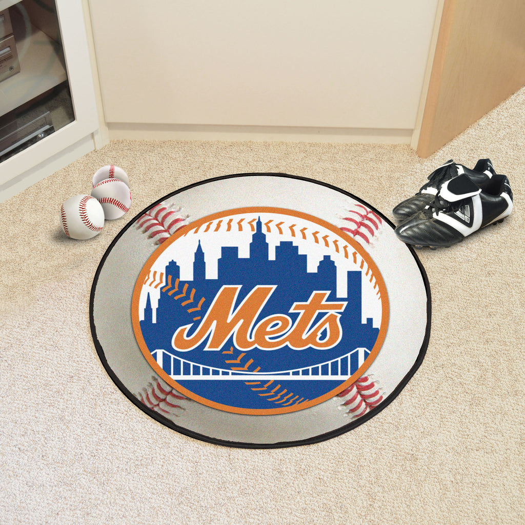New York Mets Baseball Rug - 27in. Diameter