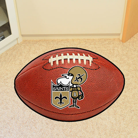 New Orleans Saints  Football Rug - 20.5in. x 32.5in., NFL Vintage