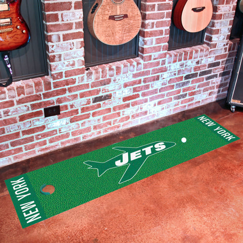 New York Jets Putting Green Mat - 1.5ft. x 6ft., NFL Vintage