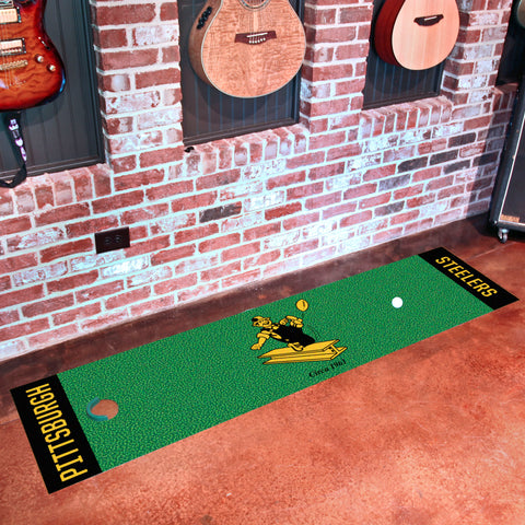 Pittsburgh Steelers Putting Green Mat - 1.5ft. x 6ft., NFL Vintage