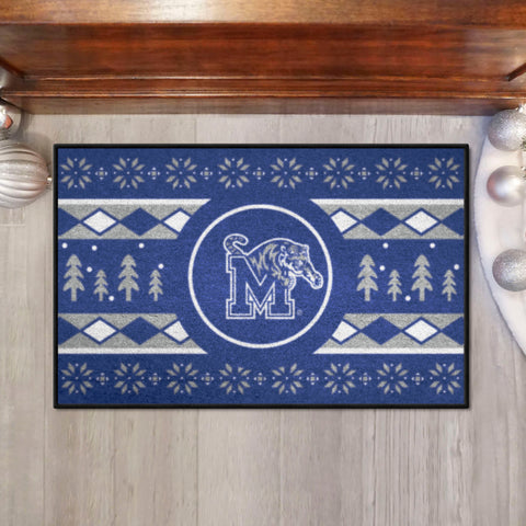 Memphis Tigers Holiday Sweater Starter Mat Accent Rug - 19in. x 30in.