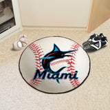 Miami Marlins Baseball Rug - 27in. Diameter