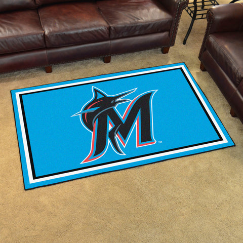 Miami Marlins 4ft. x 6ft. Plush Area Rug