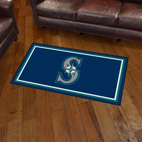 Seattle Mariners 3ft. x 5ft. Plush Area Rug