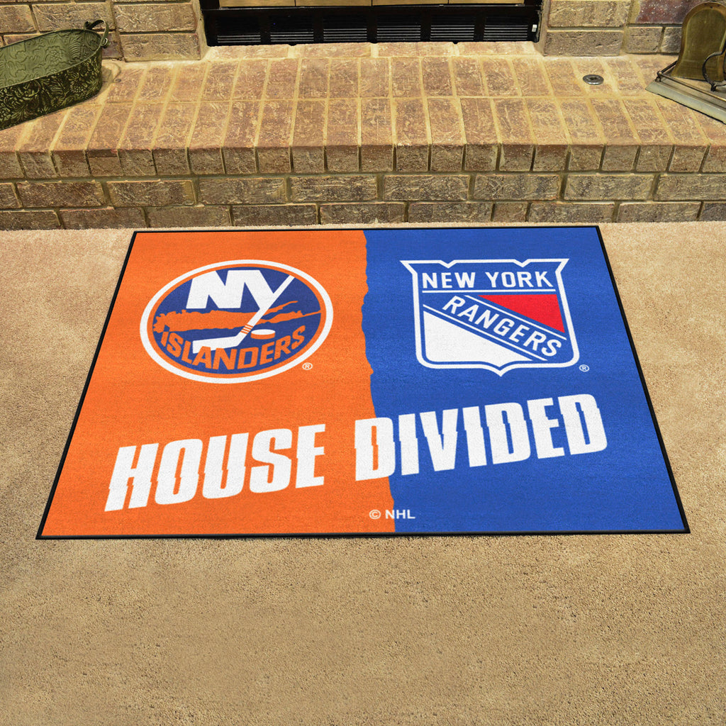 NHL House Divided - New York Islanders / New York Rangers Rug 34 in. x 42.5 in.