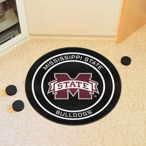Mississippi State Hockey Puck Rug - 27in. Diameter