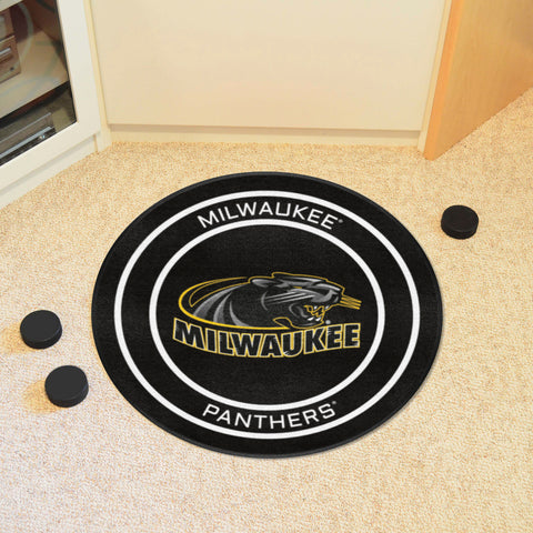 Wisconsin-Milwaukee Hockey Puck Rug - 27in. Diameter