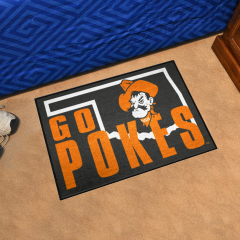 Oklahoma State Cowboys Starter Mat Accent Rug - 19in. x 30in. Slogan Starter Mat